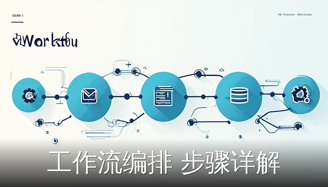 工作流编排步骤详解 抽象流程图 节点与箭头连接