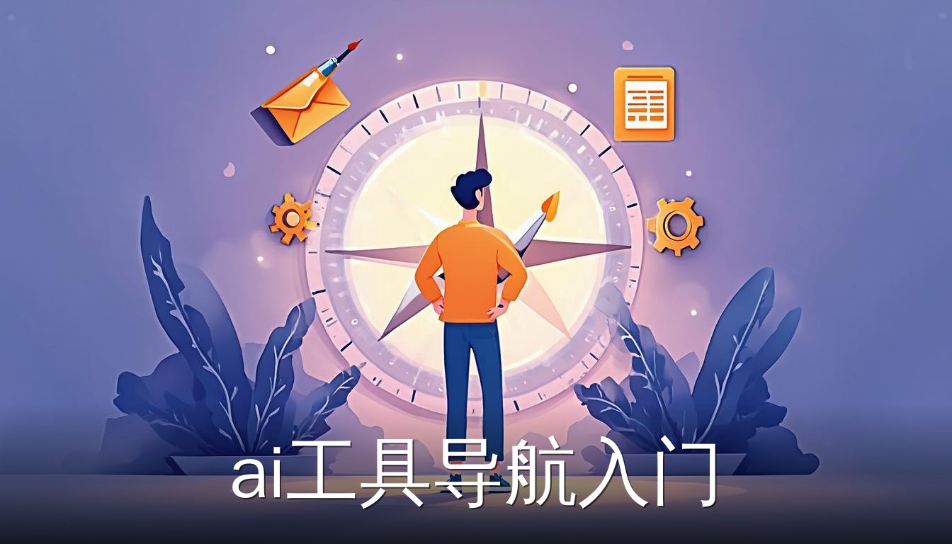ai工具导航入门 指南针和工具图标 表示筛选和匹配